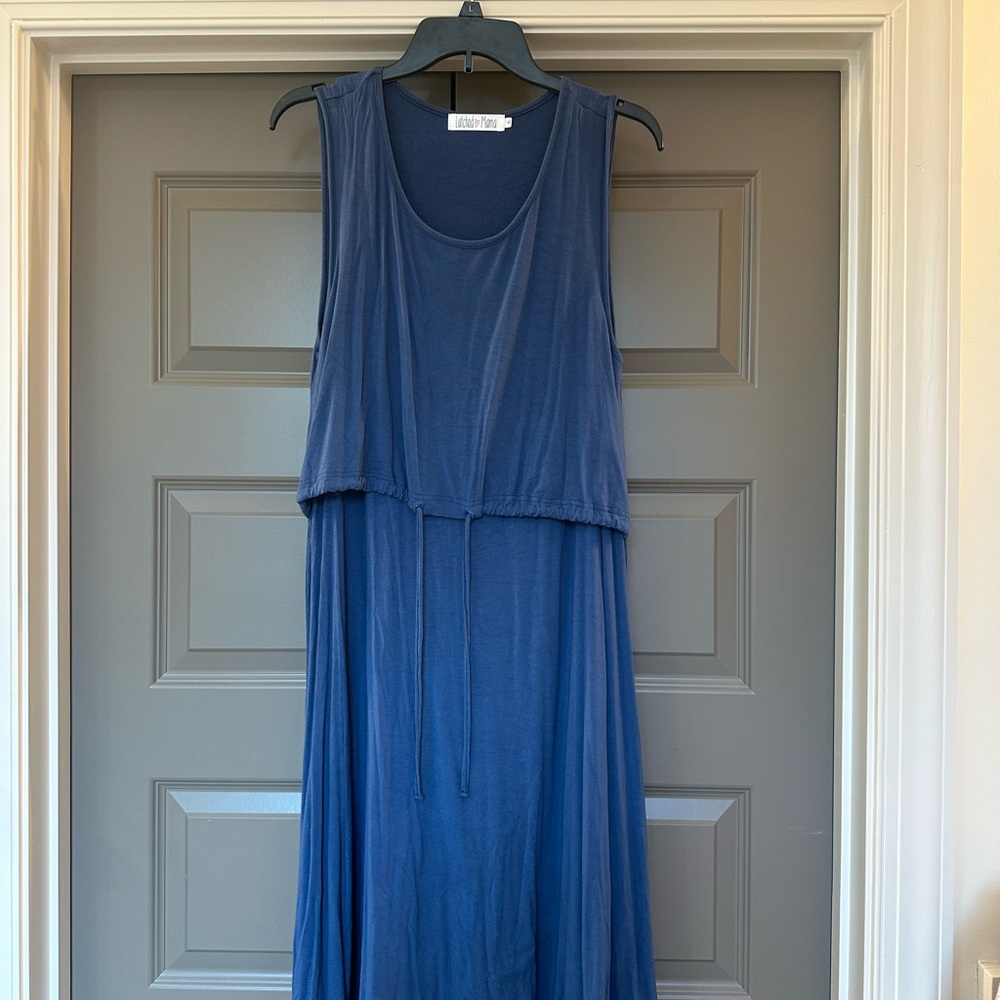 Latched Mama Blue Sleeveless Dress
